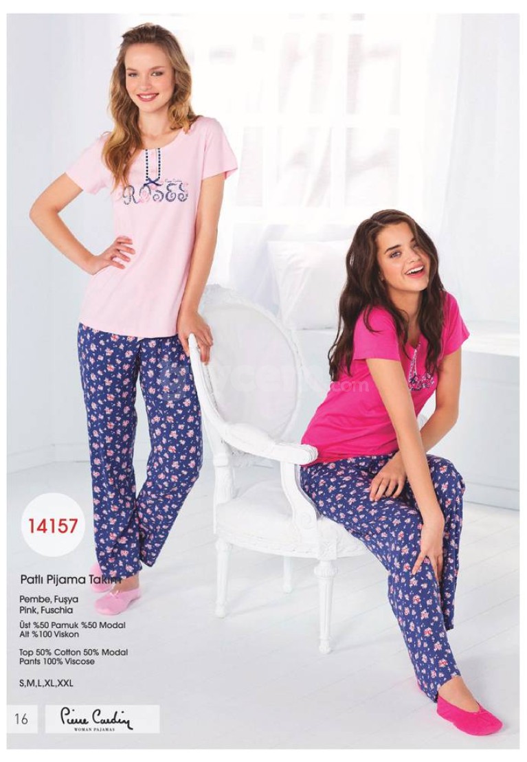 Pierre Cardin Bayan Yazlık Patlı Pijama Takım 14157