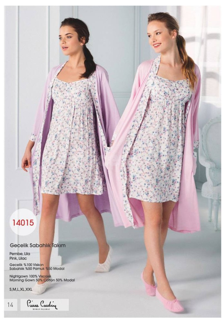 Pierre Cardin Bayan Gecelik Sabahlık Takım 14015