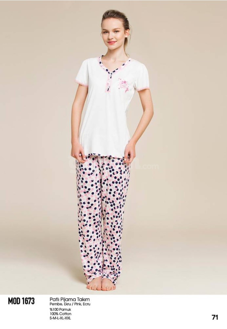 Mod Collection Bayan Patlı Pijama Takım 1673