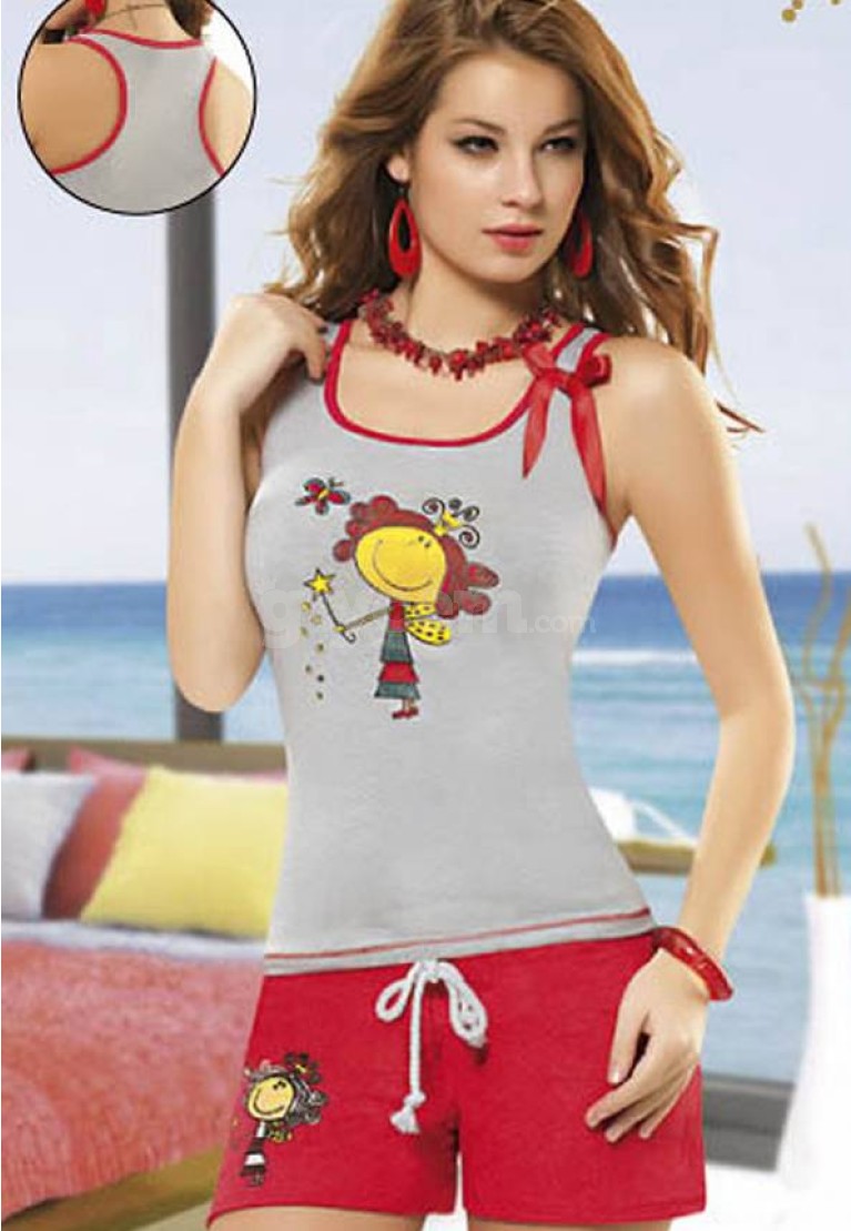 Anıt İç Giyim Baskılı Babydoll Takım 4282