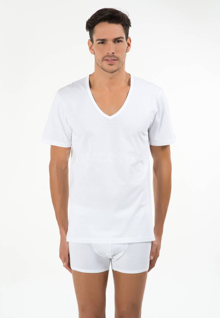 Kom Erkek 2'li V Yaka T-Shirt - Enrico