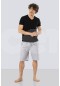 Cacharel Mr Men Shorts Pyjamas 2191/SİYAH