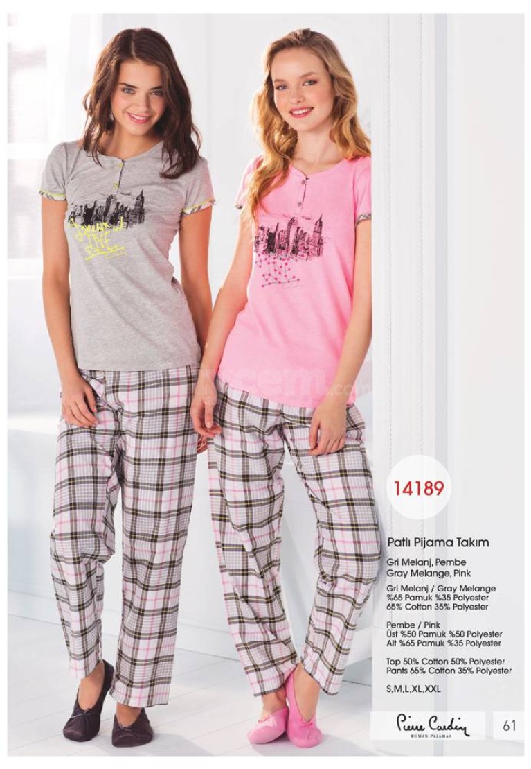 Pierre Cardin Bayan Yazlık Patlı Pijama Takımı 14189