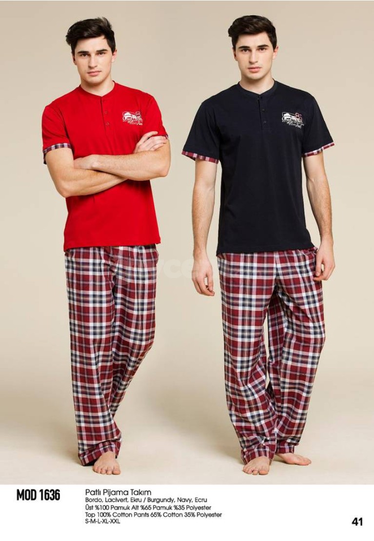 Mod Collection Erkek Yazlık Patlı Pijama Takım 1636