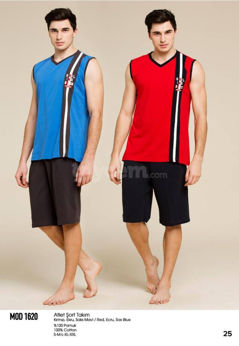 Mod Collection Erkek Yazlık Atlet Şort Takım 1620