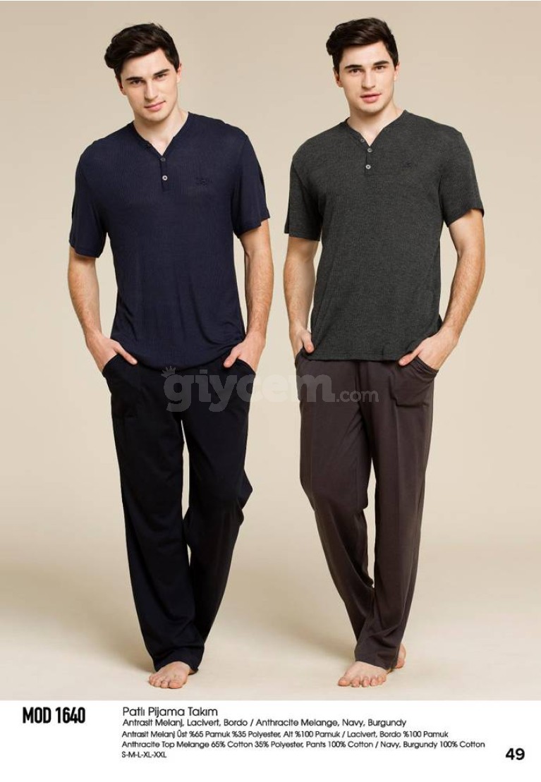Mod Collection Erkek Yazlık Patlı Pijama Takım 1640