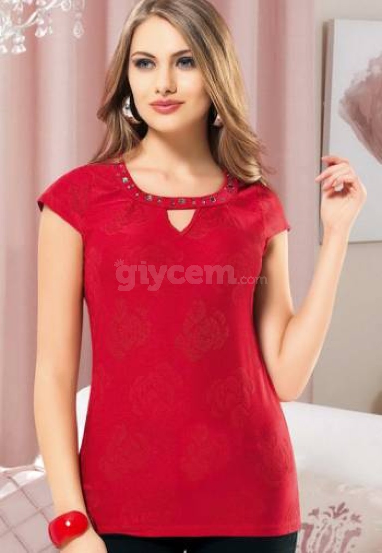 Anıt İç Giyim Bayan Gül Desen T-shirt 2944