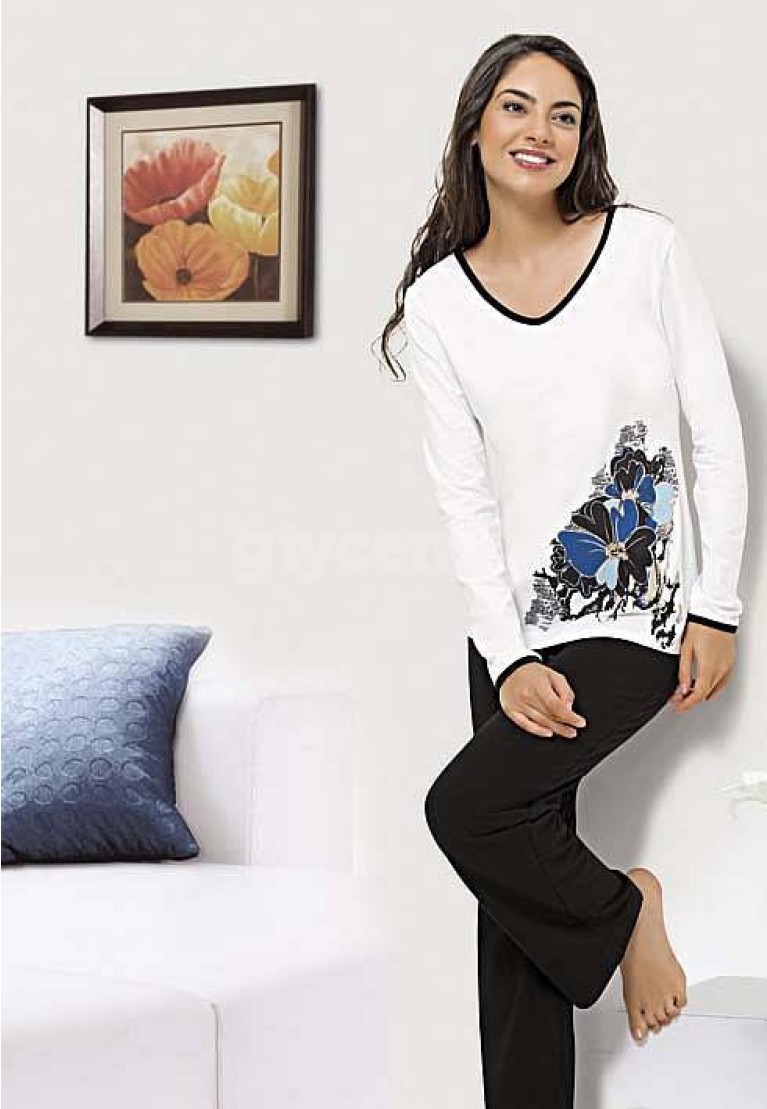 Gümüş Bayan Kışlık Pijama Takım 9209