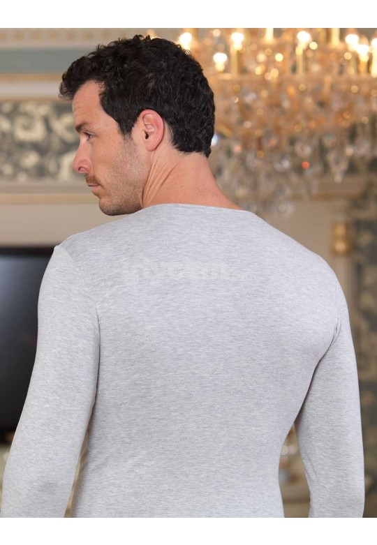 Şahinler Uzun Kollu V Yakalı Likralı Süprem Atlet Gri ME075-GR