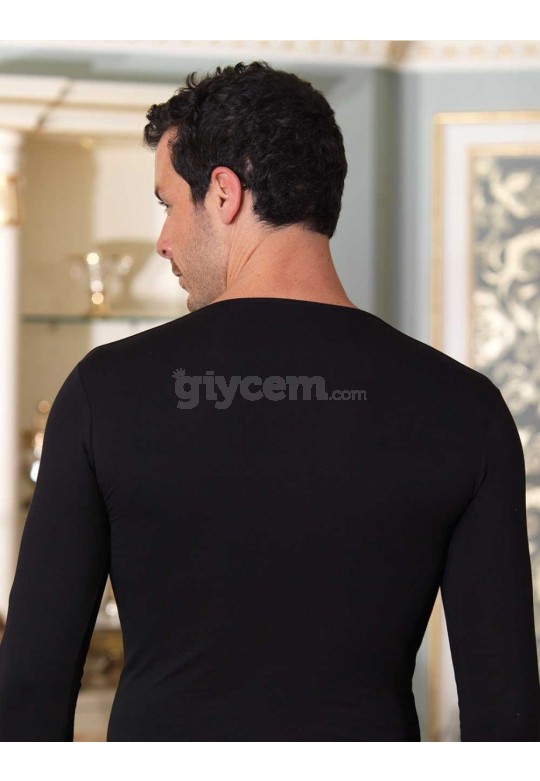 Şahinler Uzun Kollu Likralı Süprem Atlet Siyah ME071-SH