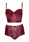Pierre Cardin 4573 Soft Push Up Büstiyer Sütyen Takımı Bordo