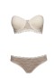 Pierre Cardin 4643 Trinetta Soft Push-Up Straplez Sütyen Takımı Ekru