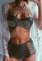 Angelsin Haki Yeşil Yüksek Bel Bikini Takım MS419102