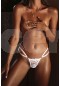 Merry See Dantel Tanga Seksi iç giyim Beyaz MS7679-Beyaz