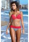 Angelsin Kırmızı Desenli Bikini Alt MS41871-1