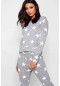 Merry See Penye Yıldızlı Eşofman Pijama Takım Çok Renkli MS4056-Çok Renkli