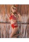 Angelsin Kırmızı Özel Tasarım Bikini Üst MS46222-2