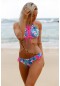 Angelsin Çiçekli Renkli Tankini Üst MS41245-2