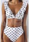 Angelsin Puantiyeli Bikini Alt Beyaz MS42229-Beyaz