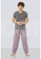 Cacharel Kısa Kollu Poplin Pijama Takım  2184/BORDO