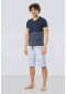 Cacharel Erkek Bermuda Şort & T-Shirt Takım  2191/MAVİ