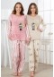 Estiva Kadın Welsoft Ayıcıklı Pijama Takımı  19341