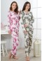 Estiva Viskon Çiçekli Pijama Takımı  19374