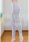 Lady Penye Beyaz Güpürlü Bayan Tayt 8152