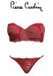 Pierre Cardin Balenli Straplez Desteksiz Sütyen Takım 4034_BORDO