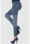 Mite Love Fermuarlı Kadın Pantolon Tayt Gri ML-6048