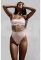 Angelsin Yüksek Bel Bikini Takım Pembe MS4112-Pembe