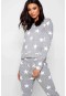 Merry See Penye Yıldızlı Eşofman Pijama Takım Çok Renkli MS4056-Çok Renkli
