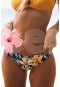 Angelsin Çiçekli Bikini Alt Çok Renkli MS41059-Çok Renkli