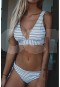 Angelsin Çizgili Bikini Takım Çok Renkli MS4293-Çok Renkli