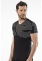 Cacharel V Yaka T-Shirt  1402/SİYAH