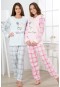 Estiva Kadın Welsoft Kareli Pijama Takımı  19340