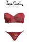 Pierre Cardin Balenli Straplez Desteksiz Sütyen Takım 4034_BORDO