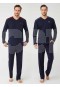 Mod Collection V Yaka %100 Pamuk Erkek Pijama Takım  3344