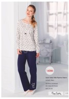 Pierre Cardin Bayan Uzun Kollu Patlı Pijama Takımı 14086