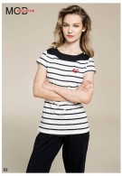 Mod Collection Bayan Yuvarlak Yaka Pijama Takım 1662